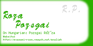 roza pozsgai business card